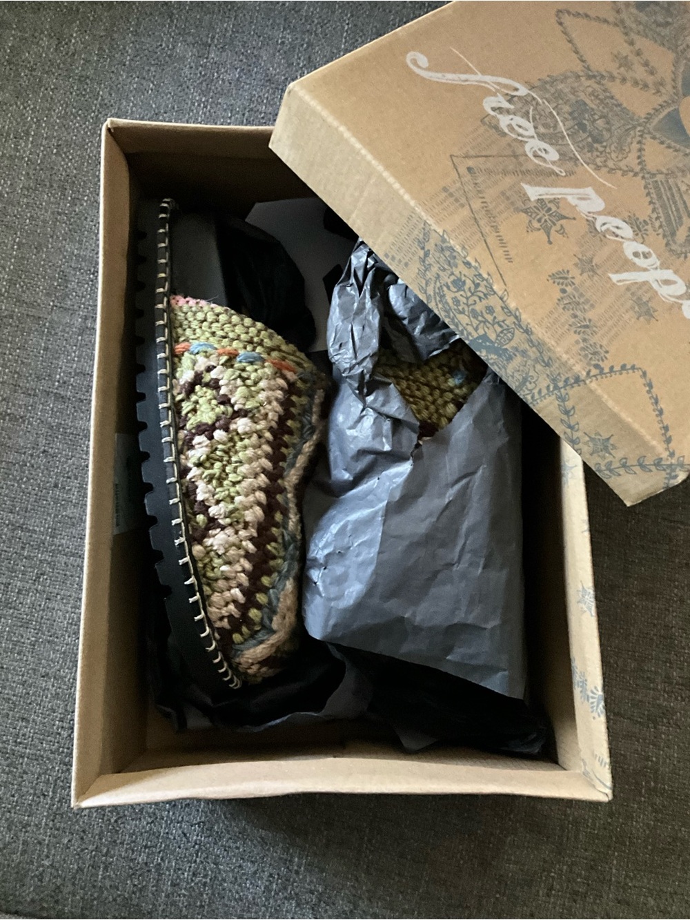 New Free People Magic Carpet Botanical green boho mules 6 $148 - Picture 2 of 5